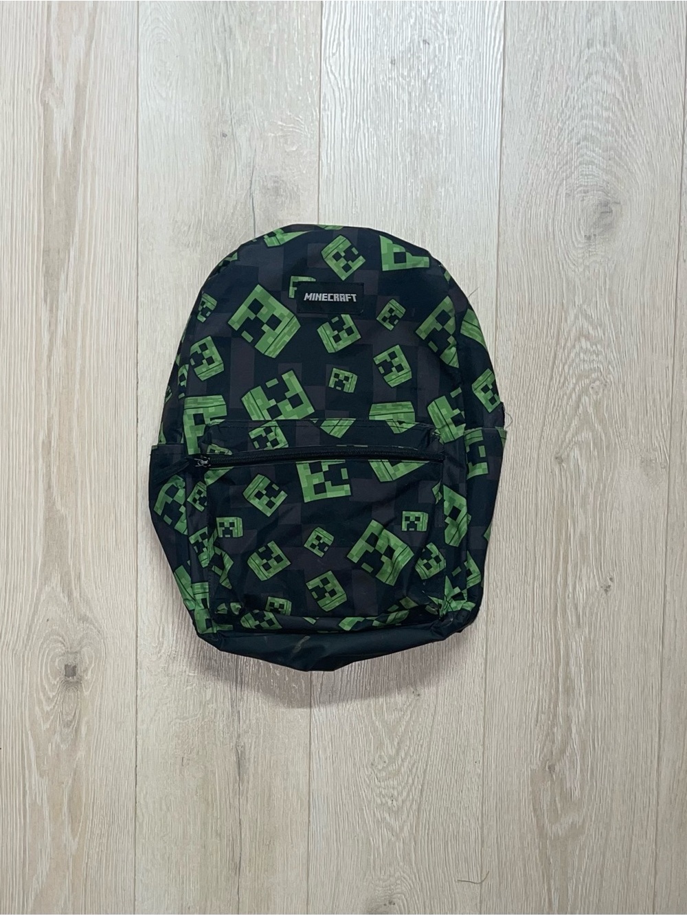 Kids Green Creeper Print Backpack